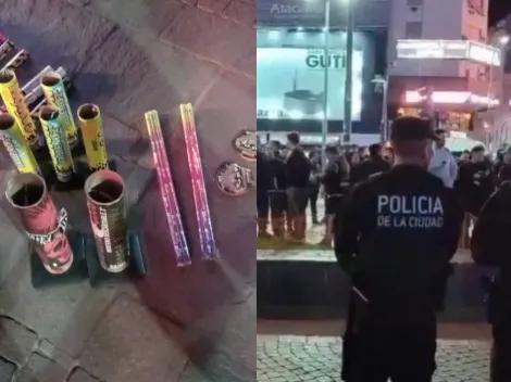 La Policía secuestró más de 30 bengalas en un banderazo de hinchas de Colo Colo