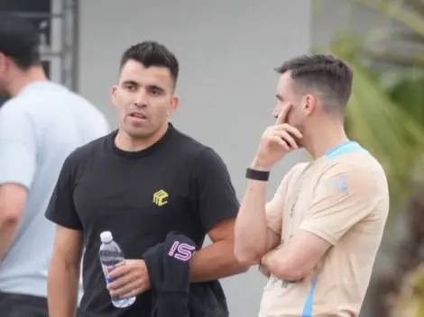 Marcos Acuña visitó a sus compañeros de la Selección Argentina