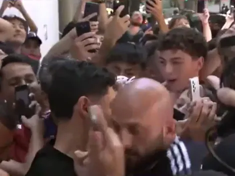 Jamás visto: Montiel salió de la revisión y se desbordó de hinchas