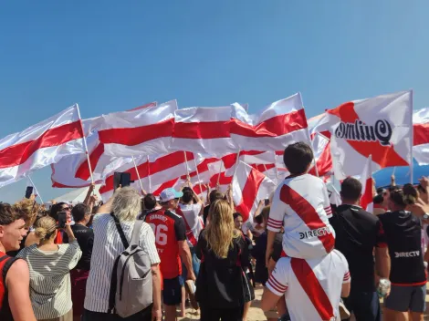 Fotos y videos: así fue el gran banderazo de River en Los Ángeles