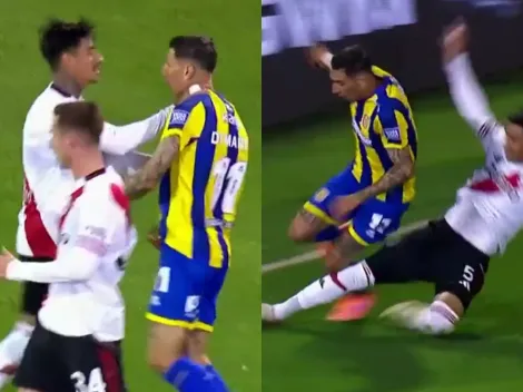 Irresponsable: Portillo se hizo echar ante Rosario Central y dejó a River con diez