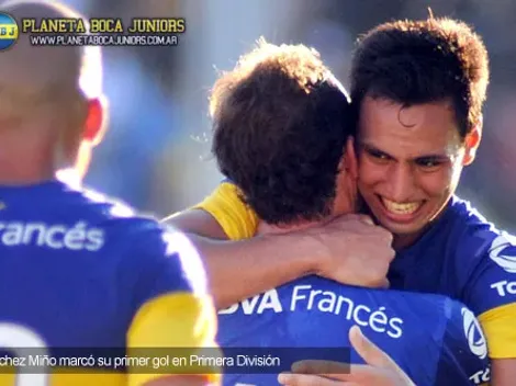 Sánchez Miño, feliz por su gol a San Lorenzo