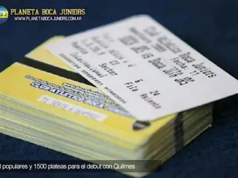 Boca tendrá 4500 entradas frente a Quilmes