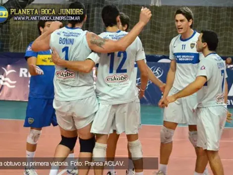 Primera victoria del equipo de vóley