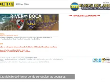 Populares agotadas para el superclásico en Mar del Plata