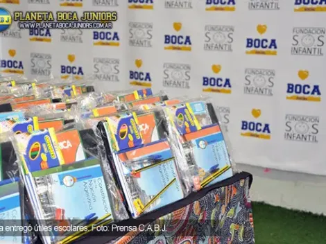 Boca donó útiles escolares
