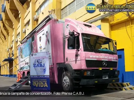 El móvil de LALCEC, en la Bombonera