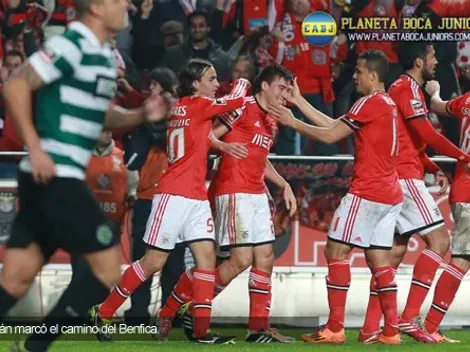 Gaitán marcó en el clásico de Lisboa
