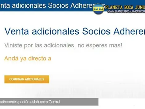 Venta de entradas para adherentes vs. Central