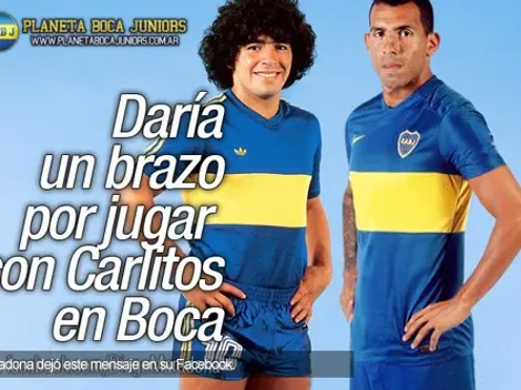 Maradona: “Daría un brazo por jugar con Carlitos en Boca”
