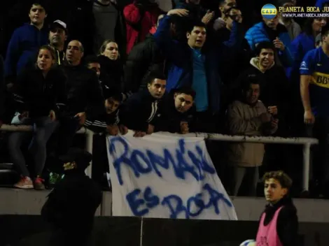 Una bandera apoyó a Riquelme en Mar del Plata