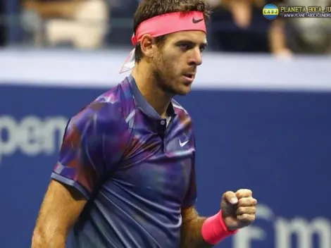 Del Potro le ganó a Federer con el apoyo de un ídolo de Boca en el estadio