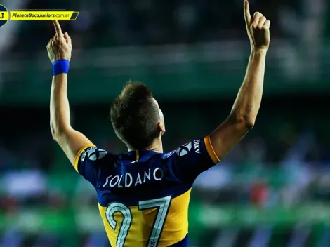 Soldano y una particular manera de celebrar sus goles