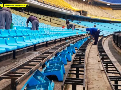 Avanzan las obras en la platea baja de La Bombonera