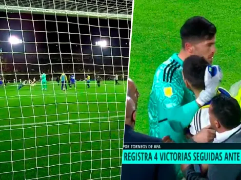 VIDEO | Tremendo: un hincha se metió en la cancha para abrazar a Rossi y fue derribado por la seguridad