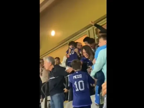 VIDEO | El festejo íntimo de la familia de Messi en la cancha tras el triunfo vs. México 