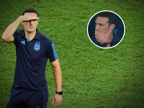 VIDEO | La sorpresiva reacción de Scaloni al gol de Messi
