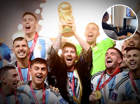 Revelaron una foto de Bilardo viendo a Messi con la Copa del Mundo: “Estoy llorando”