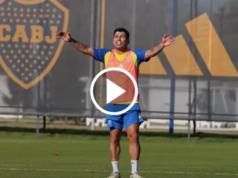 VIDEO | El grito de Gary Medel en plena práctica de Boca: "Hasta acá..."