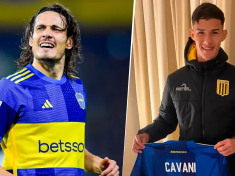 El especial mensaje de Cavani al juvenil de Almirante Brown que le regaló su camiseta