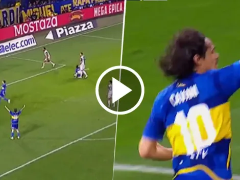 VIDEO | El golazo de Cavani para la victoria parcial de Boca ante Banfield