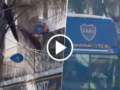 VIDEO | Un hincha de Boca vive enfrente de la cancha de Racing y así recibió al Xeneize