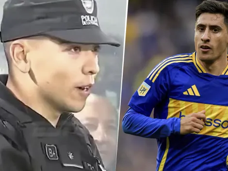 El policía que abrazó Merentiel reveló lo que dijeron los jugadores de Boca en pleno festejo de gol