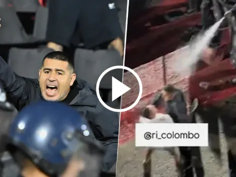 Viral: Riquelme y el inédito video entre el gas pimienta de la policía que da la vuelta al mundo