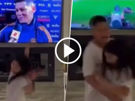 Viral: la hija de Rojo y una tierna reacción cuando el capitán de Boca le mandó saludos por televisión