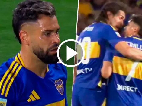 VIDEO | El gol de Giménez para Boca y el cruce entre Cavani y Zeballos