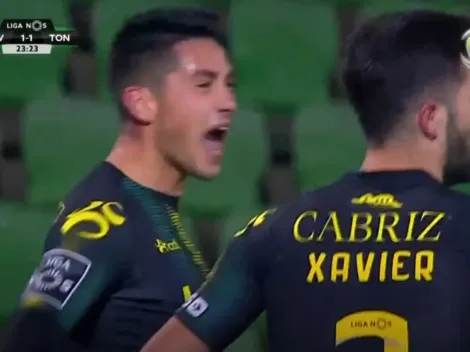 Juan Delgado anotó un golazo de cabeza y celebró como CR7