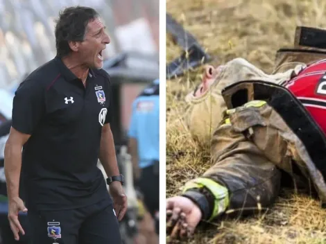 Mario Salas contactó a bombero cuya imagen se hizo viral