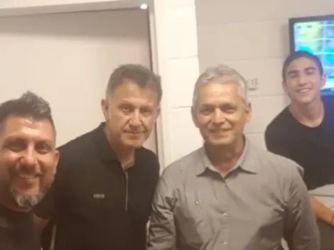 Rueda se juntó con Osorio para ver el clásico de Avellaneda