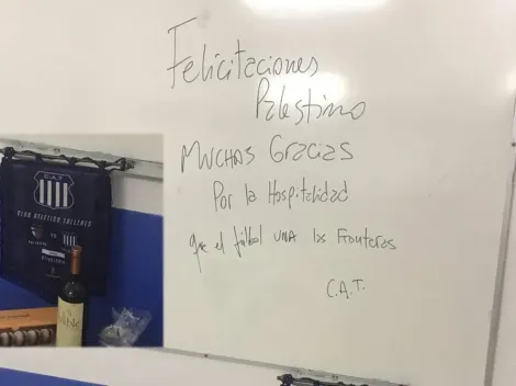 Bonito: Talleres dejó un mensaje y regalos para Palestino