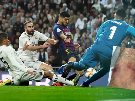 La rodilla de Varane tras el derbi: profundos cortes y carne a la vista