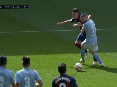 El VAR le cobra penal a Fabián Orellana en triunfo del Eibar al Celta