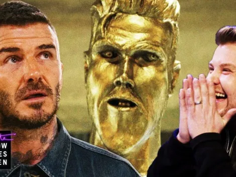 Beckham sufrió con la broma de una horrible estatua en su homenaje