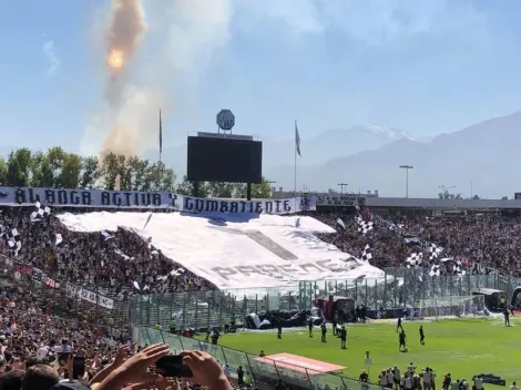 Salida de Colo Colo: artificios y homenaje a Esteban Paredes