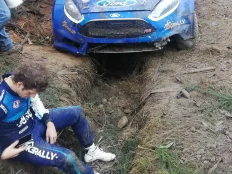 Pedro Heller se volcó y quedó fuera de competencia en el Rally Mundial