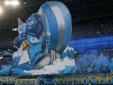 Así cualquiera: Zenit sale campeón en Rusia con tremendo tifo en la previa