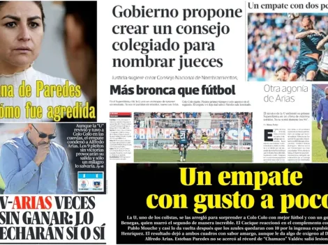 Hermana de Paredes y el afligido Arias se llevan las portadas del Superclásico