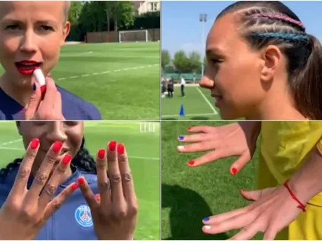 ¡Linda! Tiane Endler lanza línea de maquillaje del PSG con trenzas y uñas de color