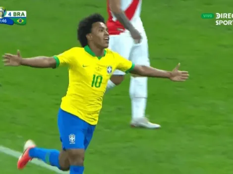 Willian anota el quinto para la manita de Brasil ante Perú