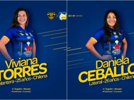 Dos futbolistas chilenas son presentadas en el Delfín de Ecuador