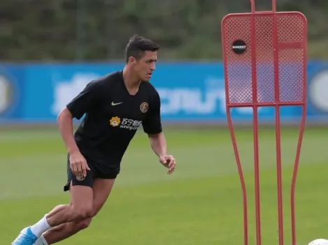 Formación del Inter: Alexis entrena como titular para su debut