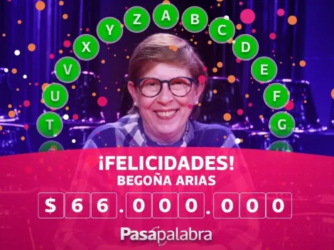 Ganadora se lleva 66 millones de pesos en "Pasapalabra"