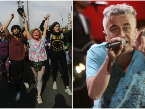 Manifestantes protestan con canciones de Los Prisioneros