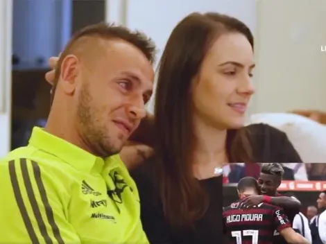 Campeón: Rafinha llora en familia con la película de la Copa Libertadores