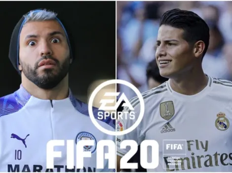 El Kun Agüero se calentó mal al perder con James Rodríguez en el FIFA 20