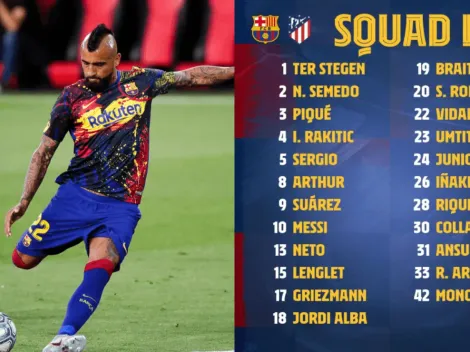 Arturo Vidal entre los citados del Barca contra el Aleti